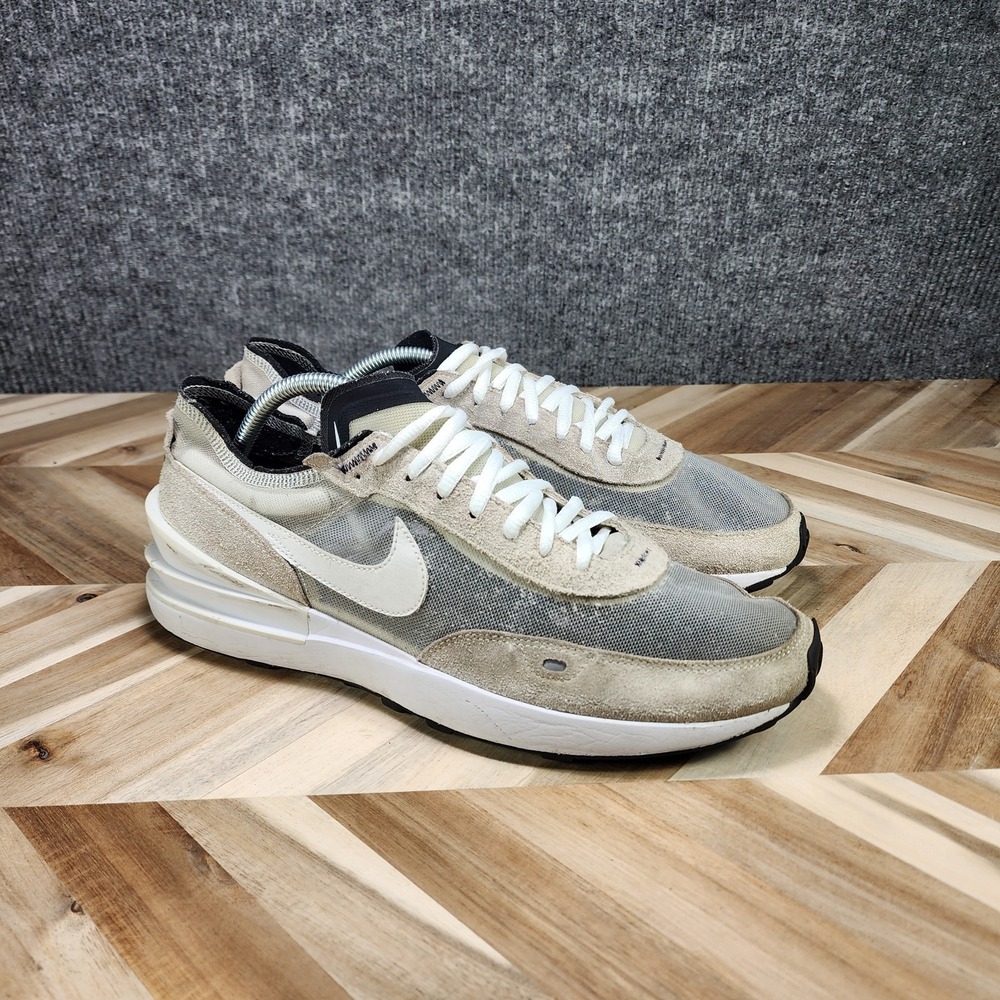 Nike Waffle One Summit Sneakers Men's Sz 11 Ivory/White/Black Mesh Athletic